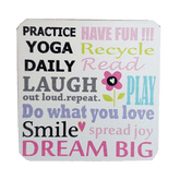 C&F Wooden Quote Magnet - Practise Yoga Daily